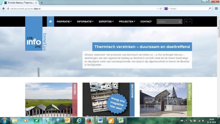 Nieuwe website Zinkinfo Benelux online